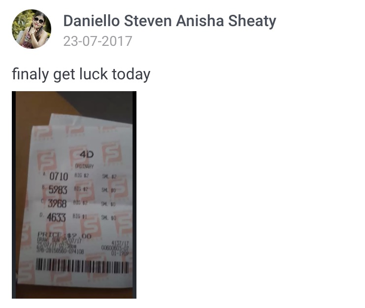 This Lucky Nestia User Won 10 000 After Striking 4d 1st Prize Nestia
