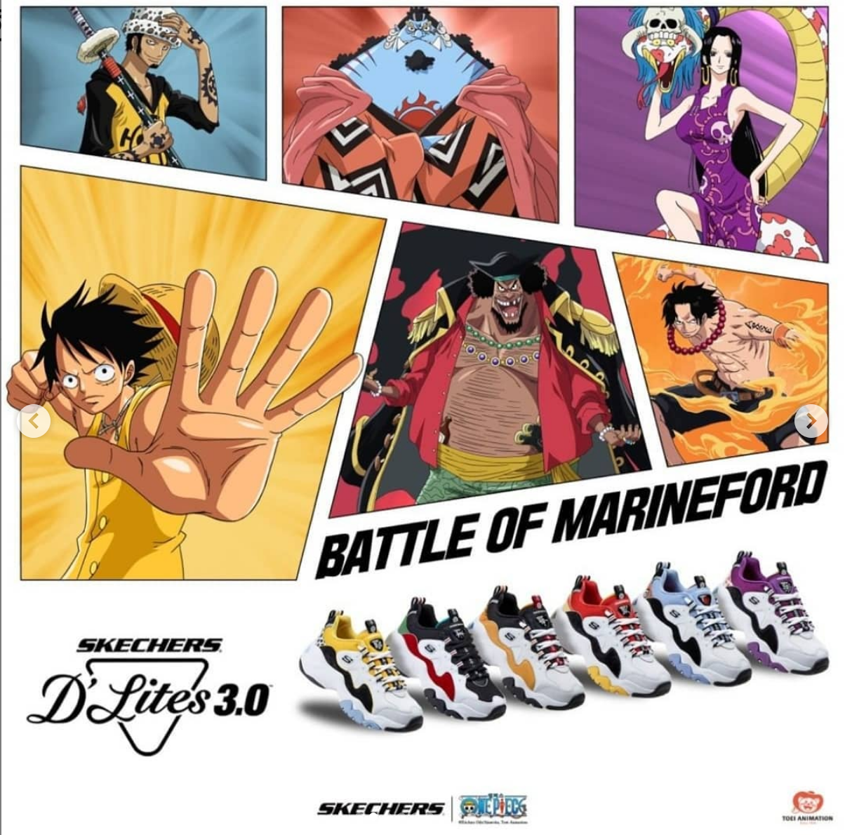 one piece skechers characters