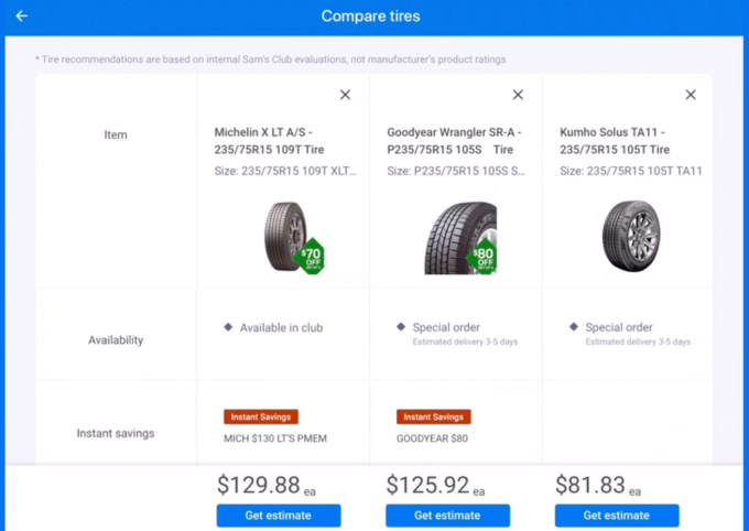 Sam's Club is upgrading tire shopping with a time-saving app | Nestia