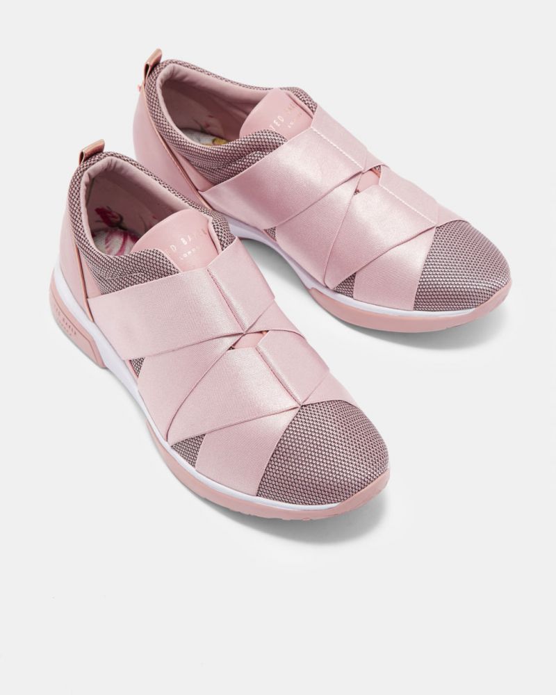 Queanem elastic strap store detail trainers