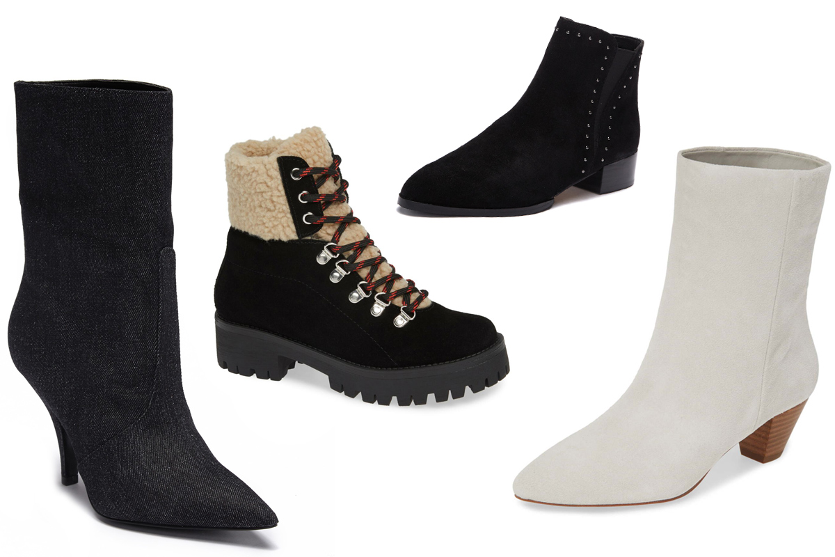 steve madden bitter faux shearling trim bootie