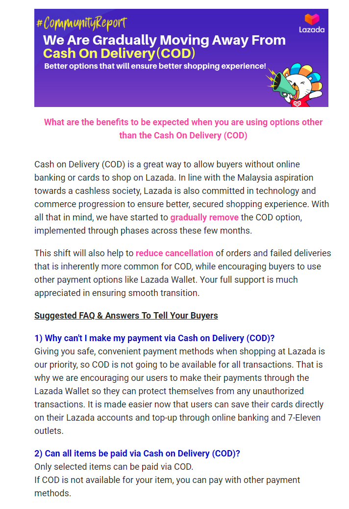Lazada Will Soon Remove Cash On Delivery As A Payment Option For Buyers Nestia