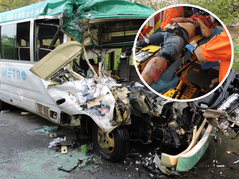 港深西部公路小巴撼轻型货车8人伤小巴司机送院不治 Nestia