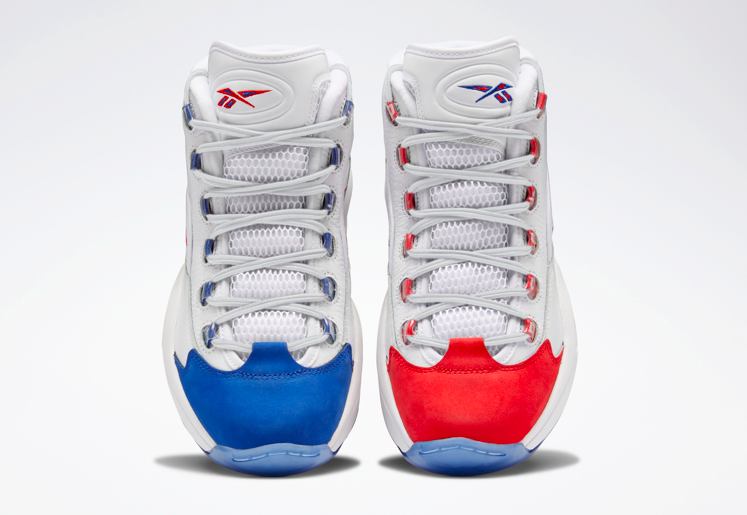 red and blue iverson shoes