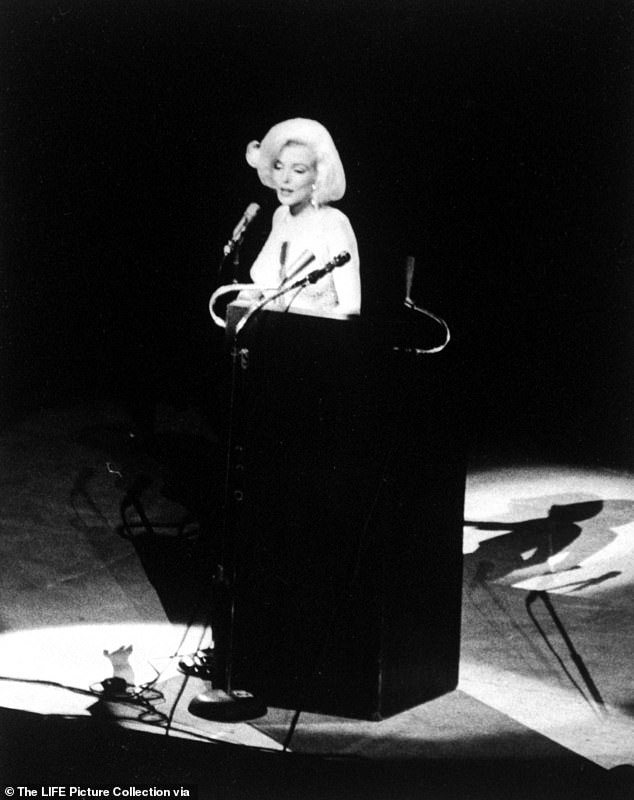 Marilyn Monroe wore no underwear under sheer gown as she sang