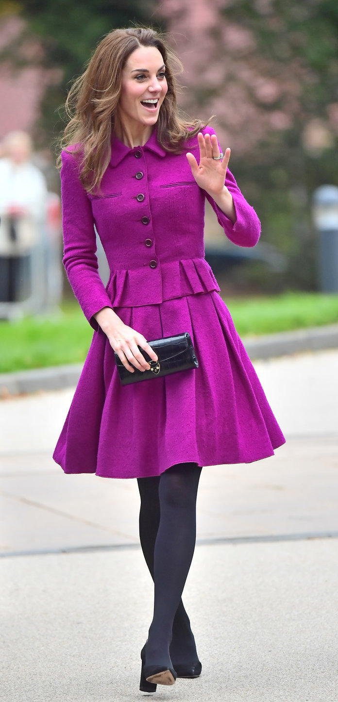 Kate Middleton Continued Her Statement Outfit Streak in a Fuchsia Skirt  Suit | Nestia