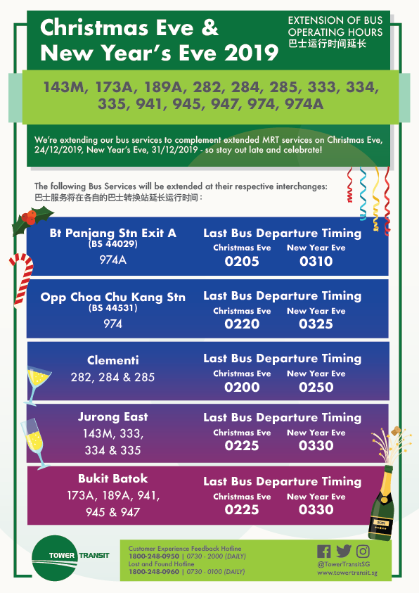 947 Bus Route Timing Here Are The Last Bus & Train Timings For New Year's Eve 2019 In S'pore |  Nestia