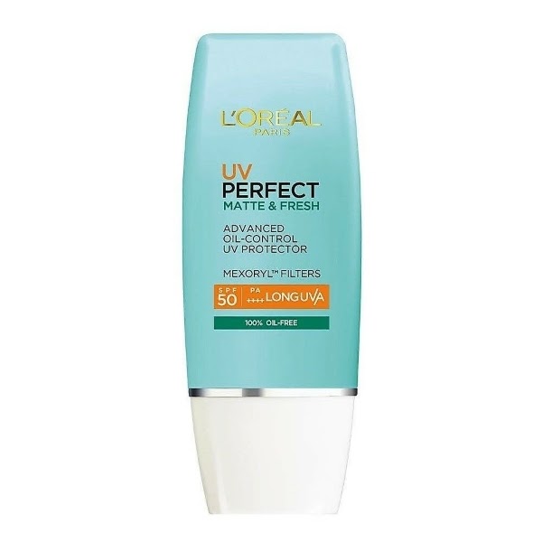 review sunscreen loreal matte and fresh