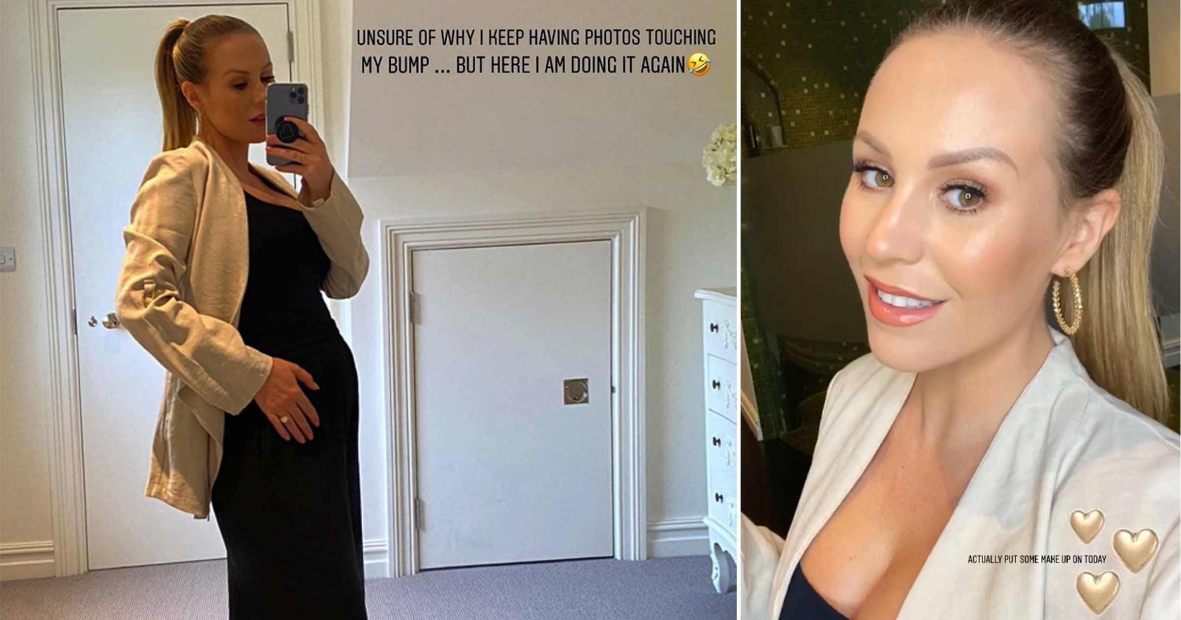 Pregnant Kate Ferdinand Just Can T Stop Touching Her Baby Bump In Cute Update Nestia