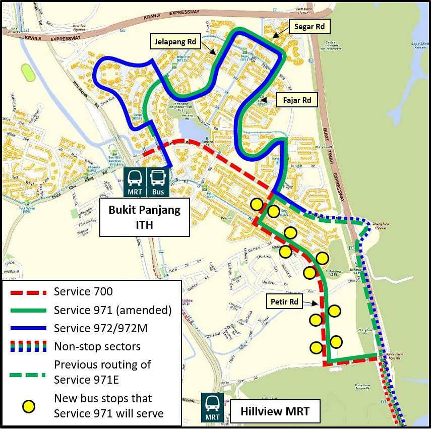 Bus 972 Route Map Changes To Bukit Panjang Bus Services Postponed To Aug 30, Mitigation  Measures To Be Introduced: Chee Hong Tat | Nestia