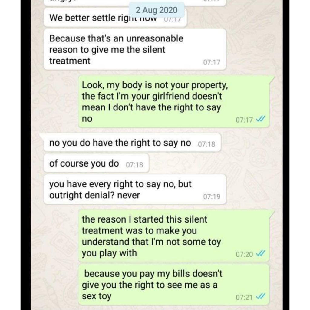 Man feels it is his right to ask GF for sex because he pays her bills |  Nestia