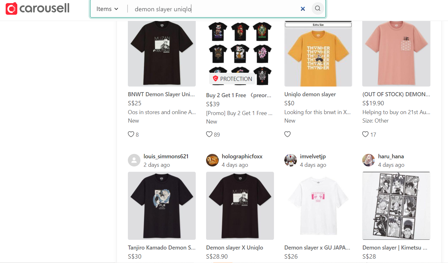 Scalpers Selling Uniqlo S Demon Slayer T Shirts On Carousell For Up To S 40 More Than Double Retail Price Nestia