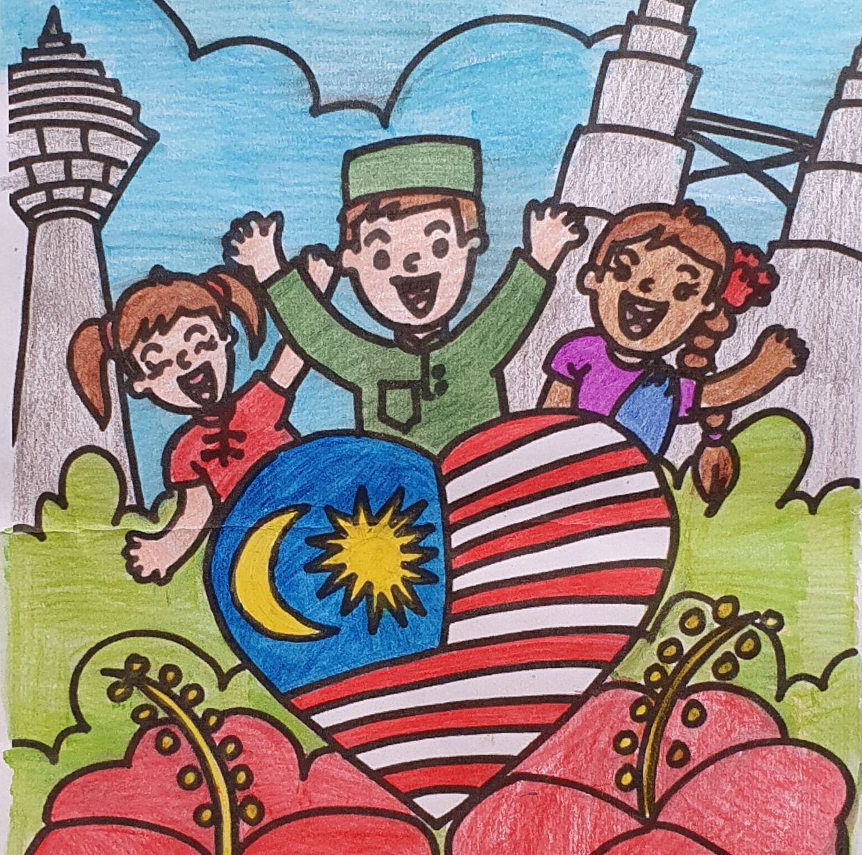 Starchild Malaysian Children Show Their Spirit Of Patriotism Through Drawings Nestia