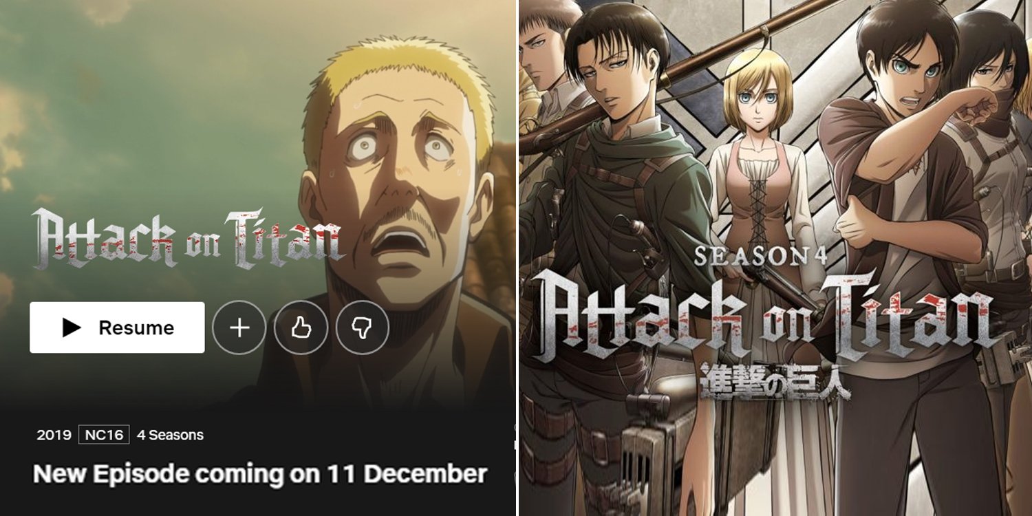 is attack on titan english dubbed on netflix