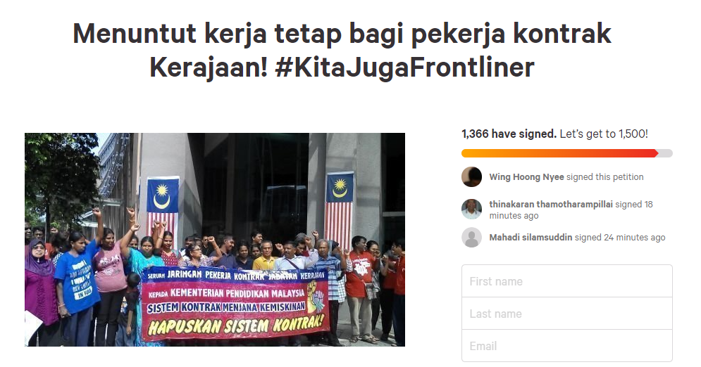 Forgotten Frontliners Demand Equal Treatment From Malaysian Government Nestia