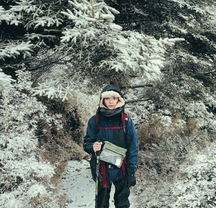 陈意涵穿整套装备登山分享山顶云海和雪景似仙境 Nestia