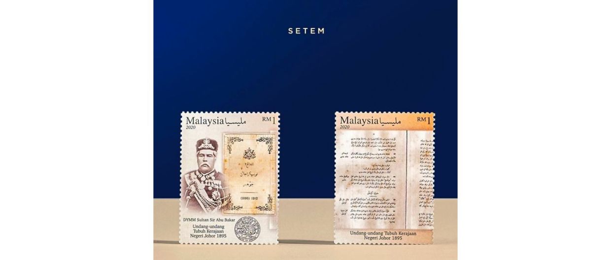 Stamps mark 125th year of Johor Constitution  Nestia