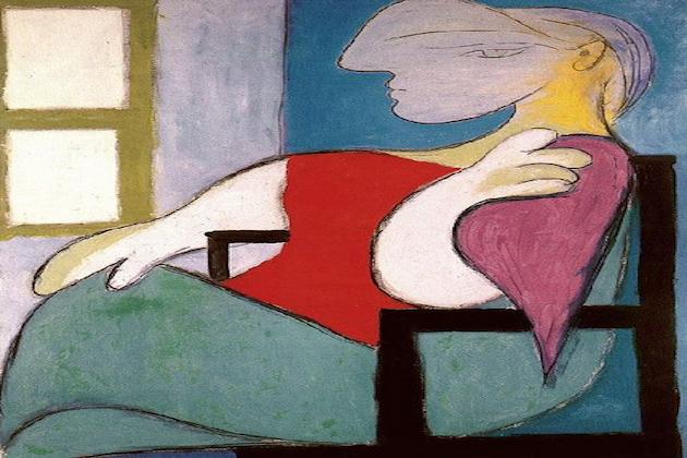 woman sitting near a window picasso