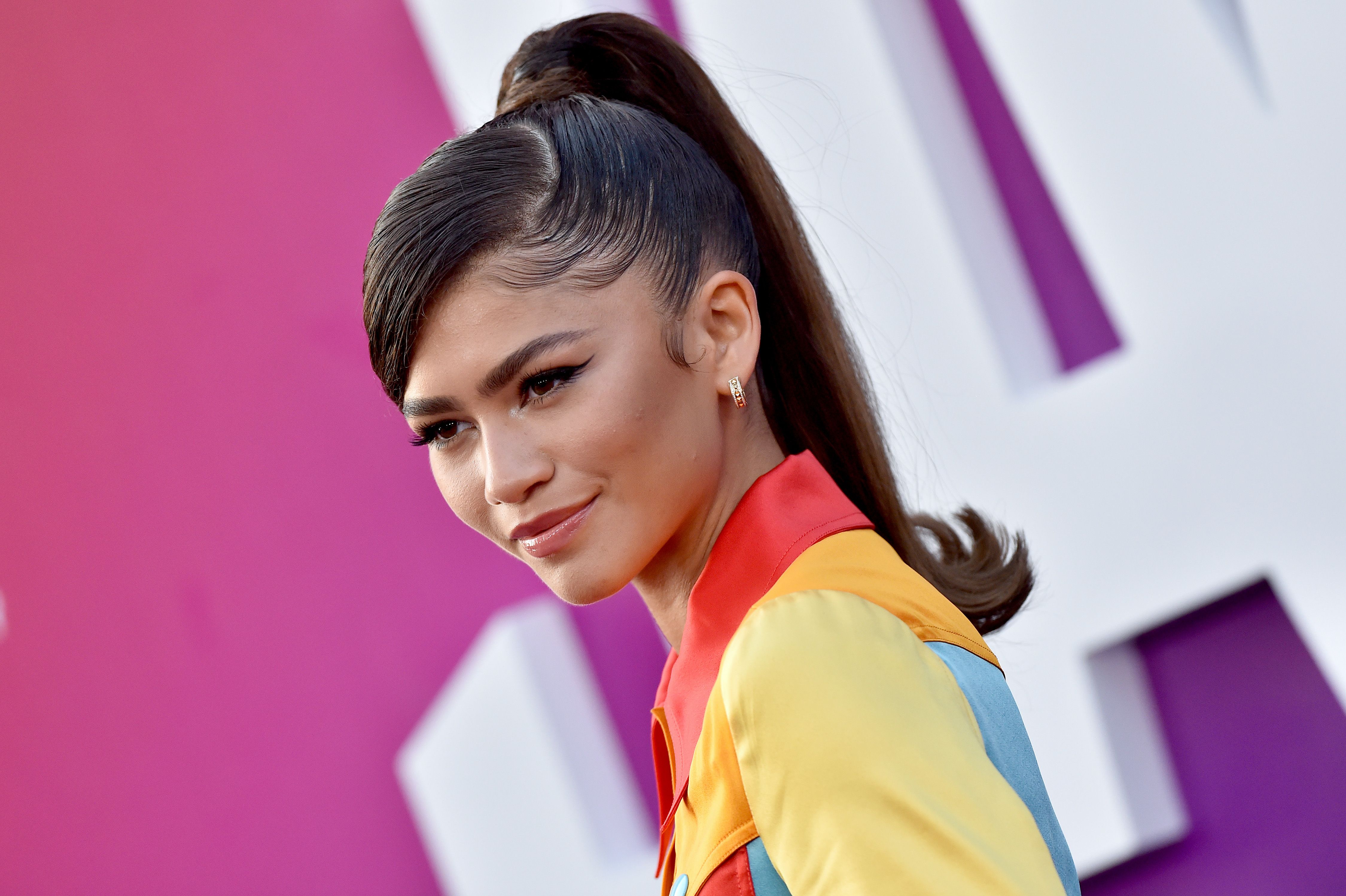 Zendaya Channels Lola Bunny in a Colorful Moschino Fit at the Space Jam ...