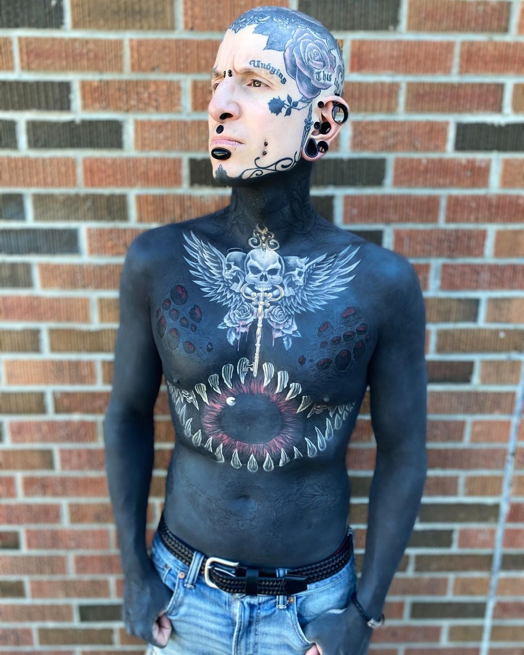 Man Who Has Tattooed Nearly The Whole Of His Body Shows What He Looked