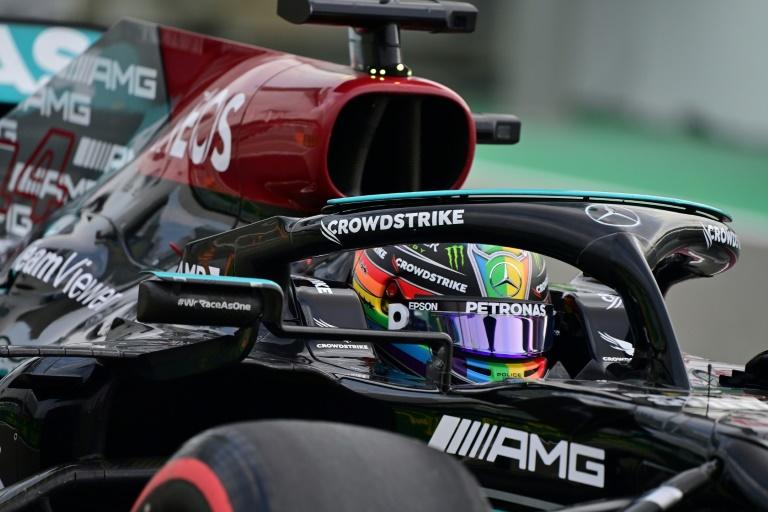 Hamilton wears rainbow helmet in Qatar practice | Nestia