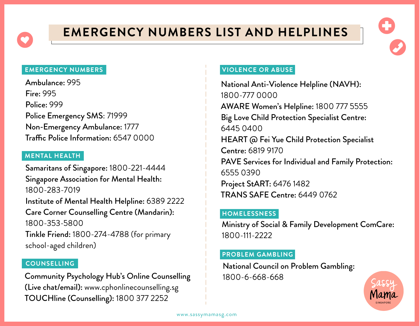 SAVE THIS LIST Emergency Numbers And Helplines In Singapore Nestia