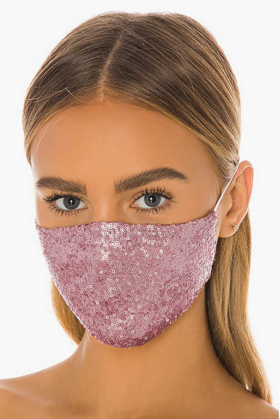 sparkly pink mask