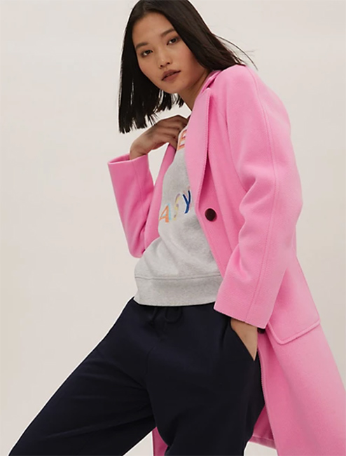 Marks and spencer deals pink jacket