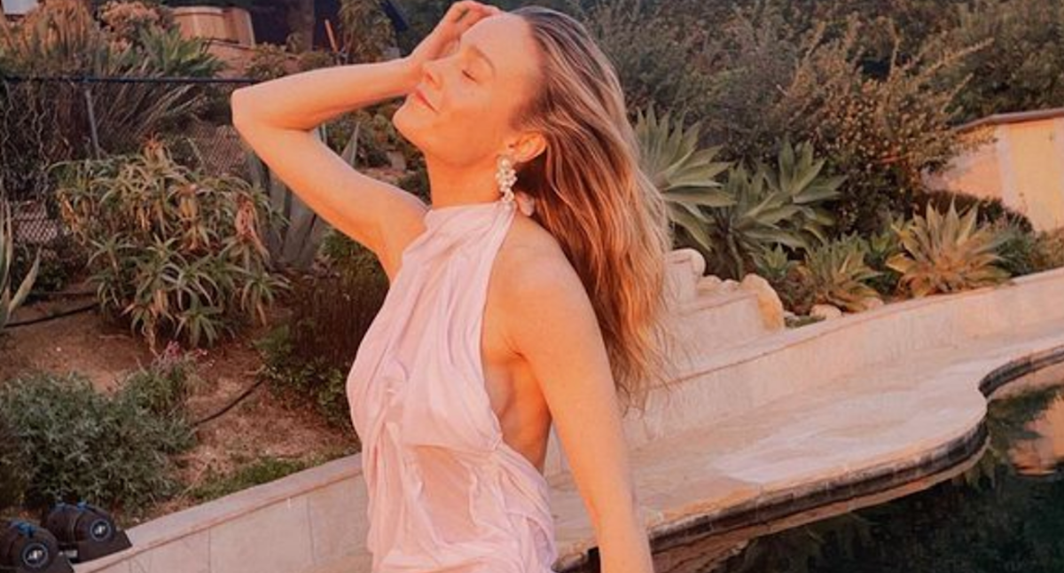 Brie Larson gives fans 'mermaid vibes' in custom 'wet look' dress
