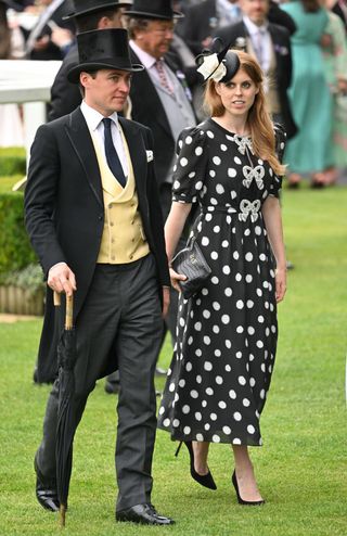 Princess Beatrice Wears Polka Dots and Bows on Day 5 of the Royal Ascot ...