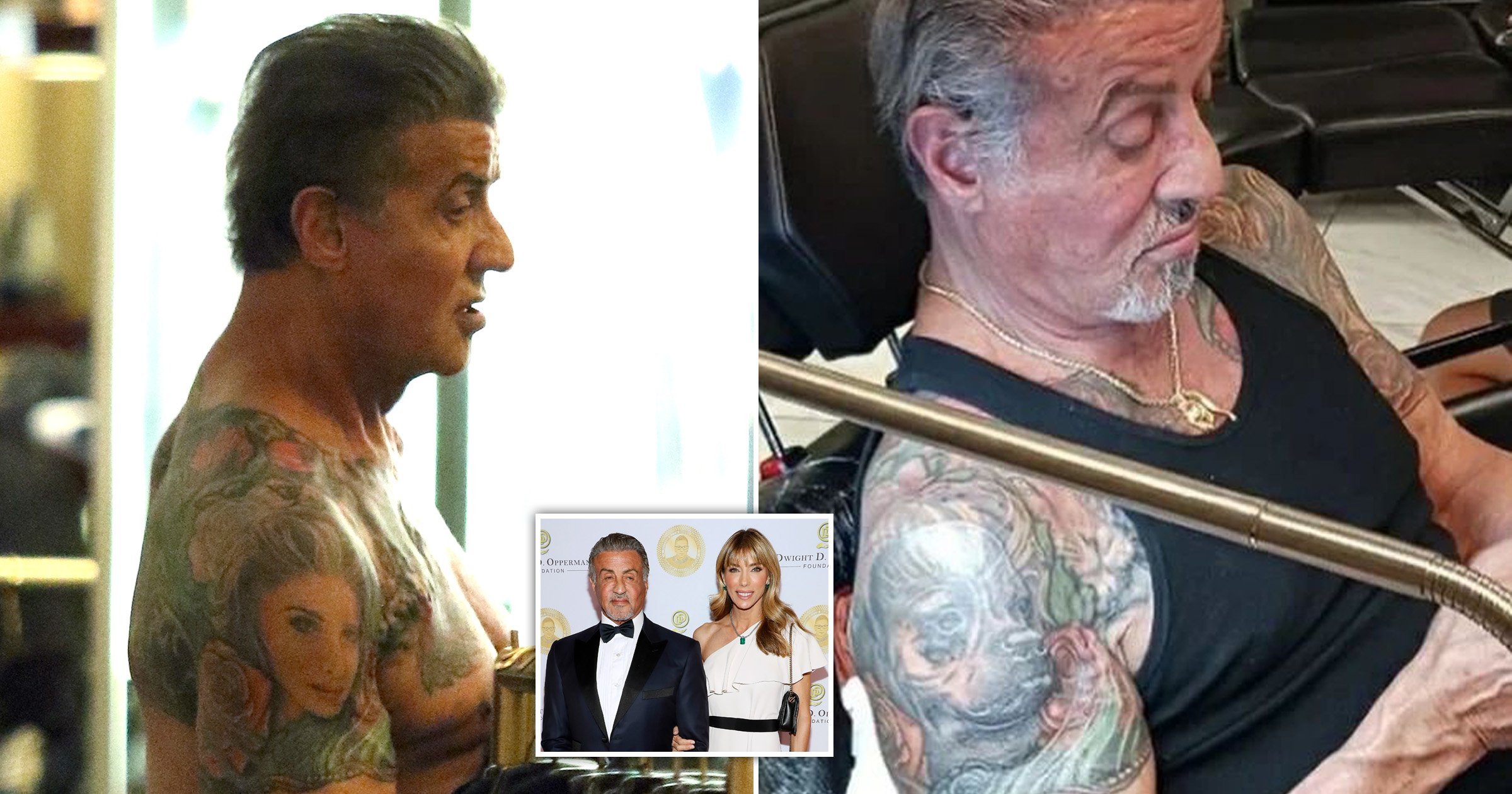 Sylvester Stallone covers up tattoo of wife Jennifer Flavin with inking