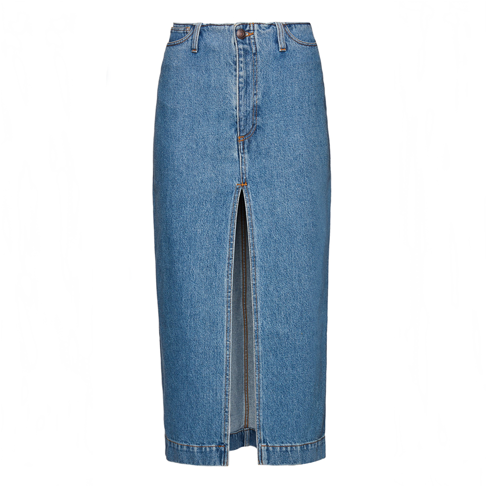 The Best Long Denim Skirts Are Ruling Street Style Nestia