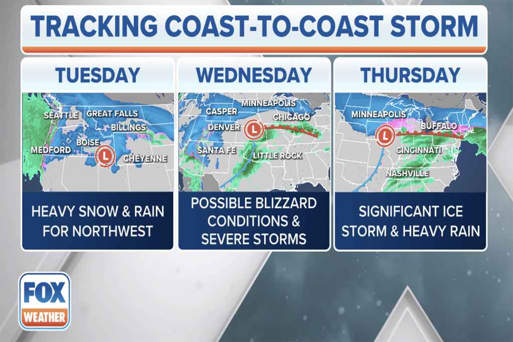 Coast-to-coast Winter Storm To Blast Millions With Threats Of Blizzard ...