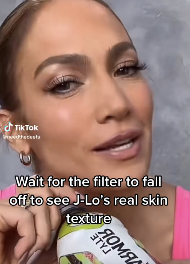 Jennifer Lopezs “real Skin Texture” Was Exposed After Her Filter Seemingly Glitched And Its 