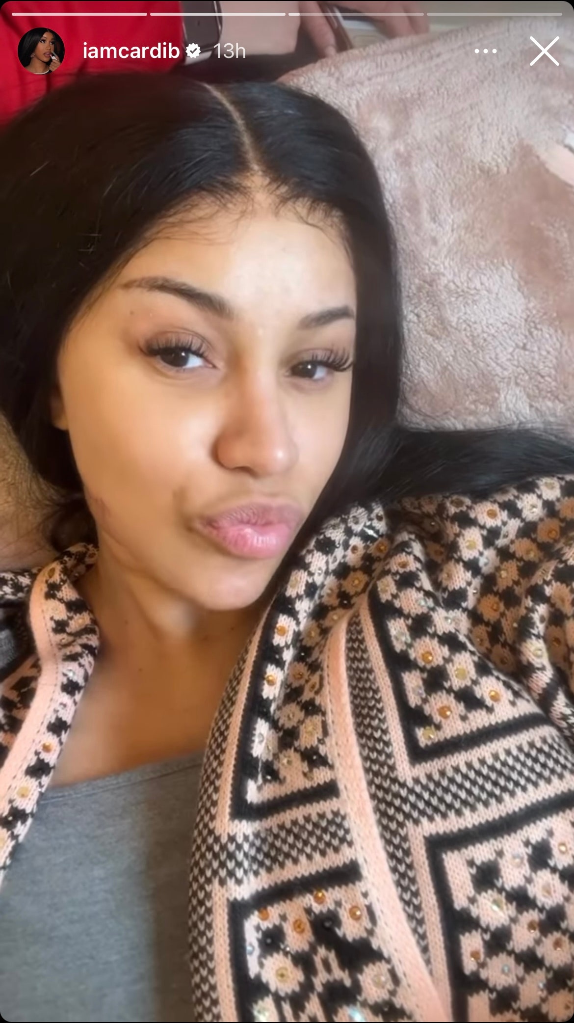 Cardi B Shared A New “No Makeup, No Filter” Video | Nestia