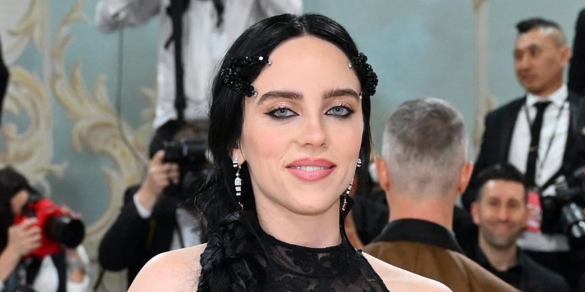 Billie Eilish gave full gothic glam in a see-through lingerie dress at ...