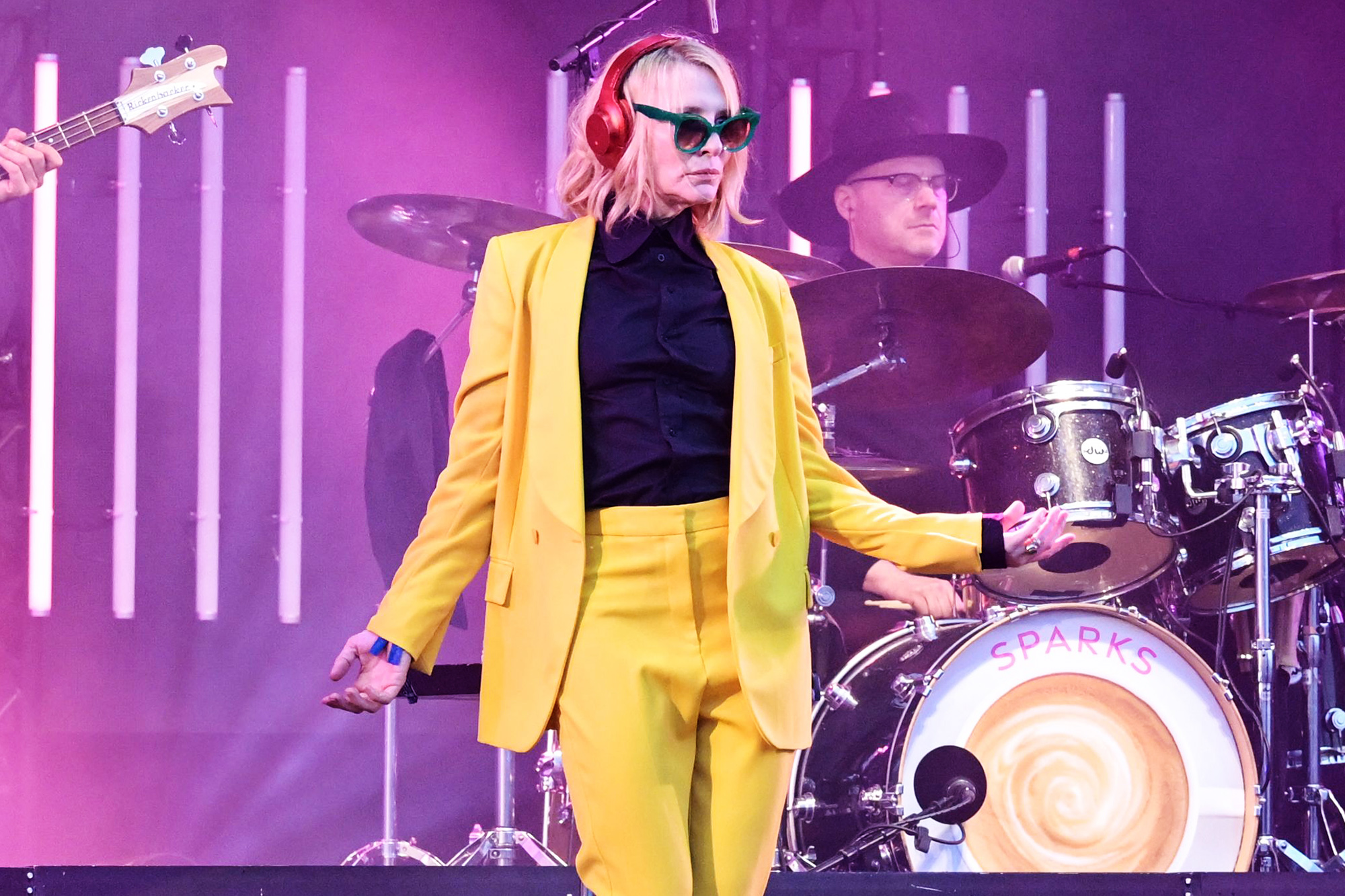 Cate Blanchett joins Sparks on stage at Glastonbury Festival to