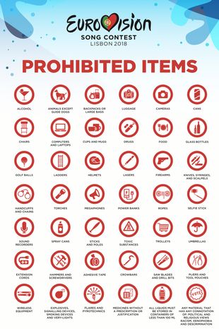 Strangest prohibited items in Eurovision history as total bag ban is ...